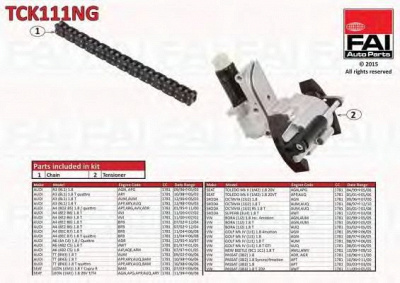 FAI AUTOPARTS tck111ng -  Комплект цепи привода распредвала